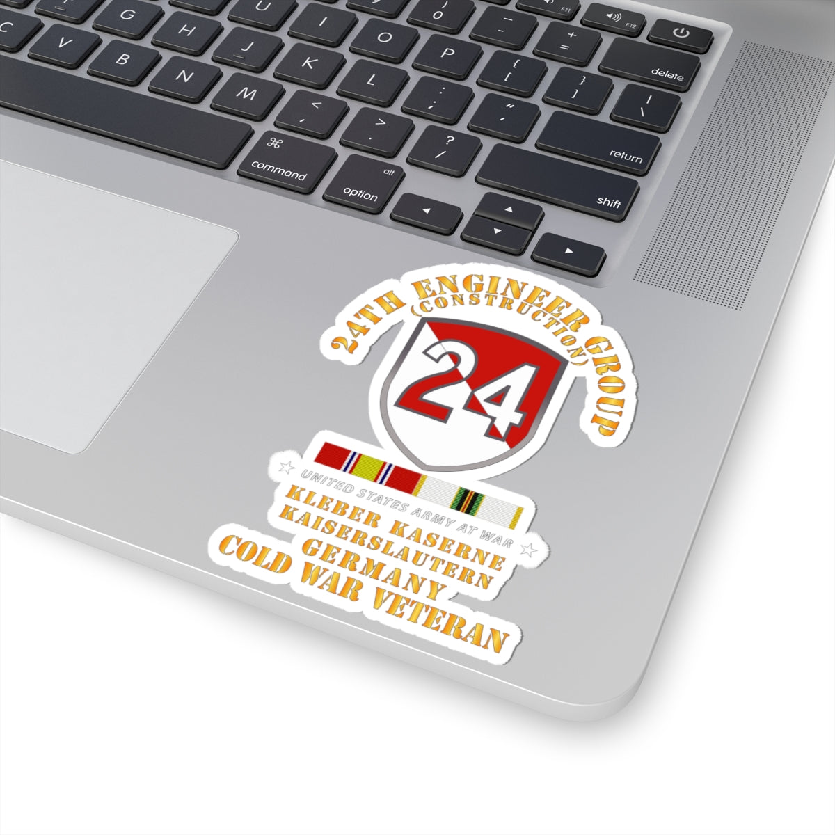 Kiss-Cut Stickers - 24th Engineer Group (Construction) - Kaiserslautern, Germany 1954 - 1972- w COLD WAR SVC X 300