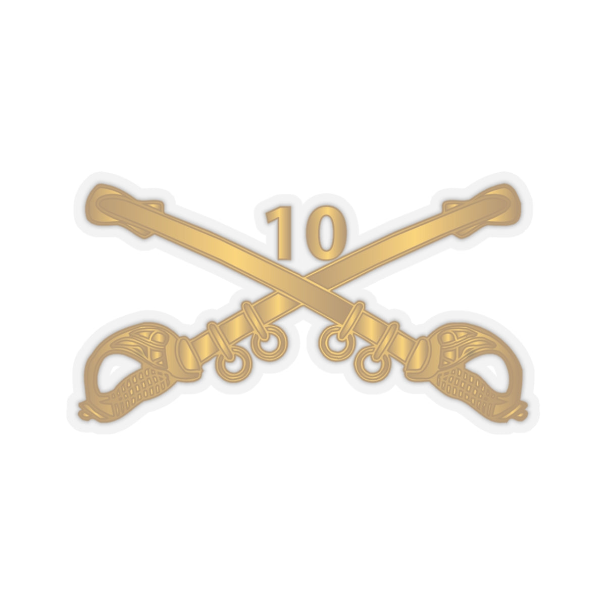 Kiss-Cut Stickers - Army - 10th Cavalry Branch wo Txt