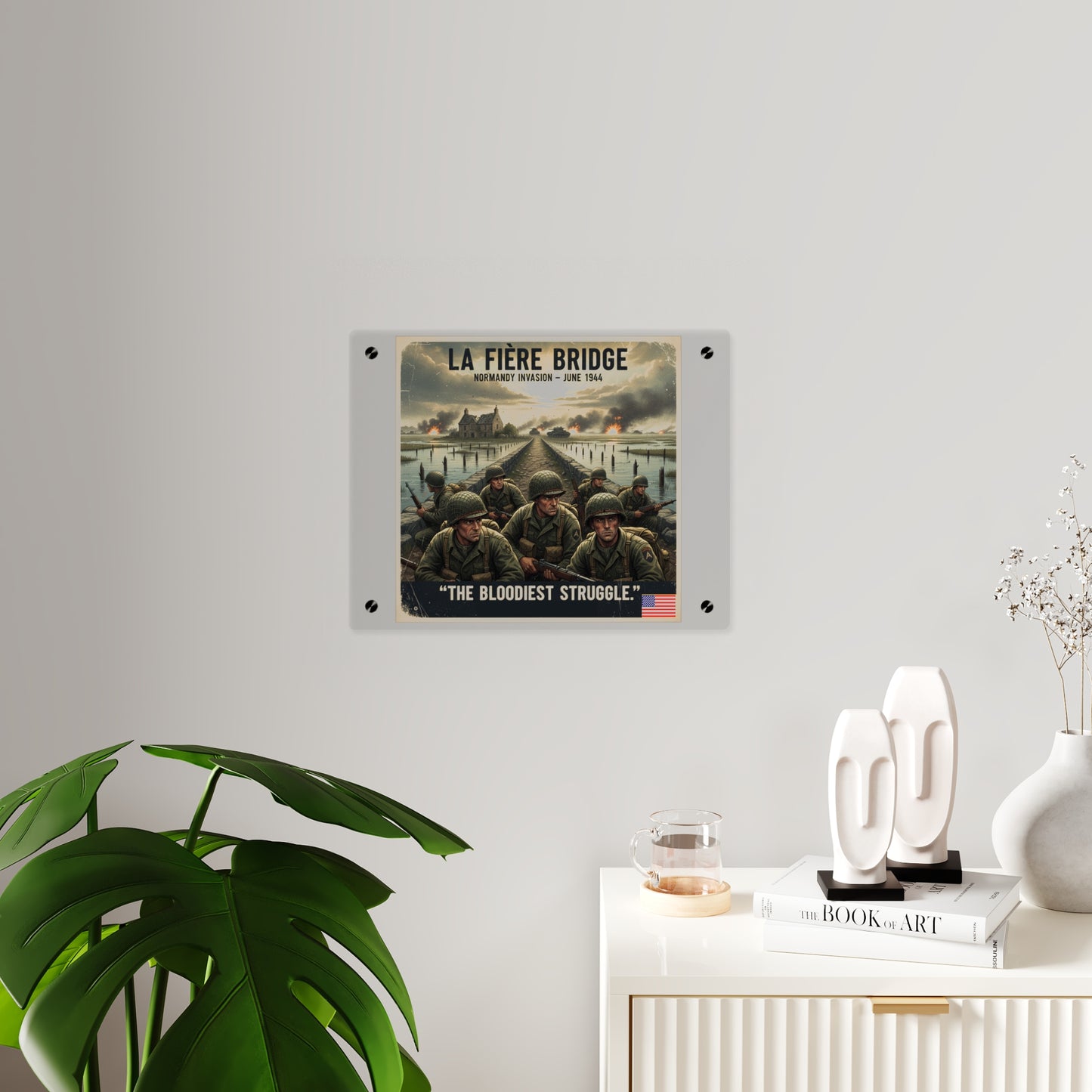 Acrylic Wall Art Panel - 82nd Airborne at the La Fière Bridge