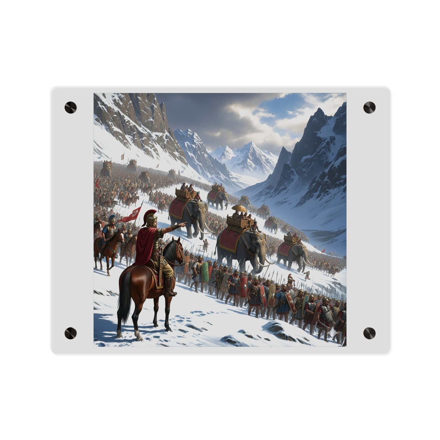Acrylic Wall Art Panel - Hannibal Crossing the Alps to Atttack Rome