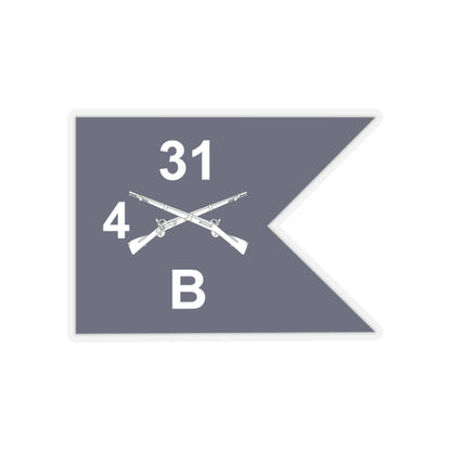 Kiss-Cut Stickers - Army - Bravo Company, 4th Battalion, 31st Infantry Regiment - Guidon X 300
