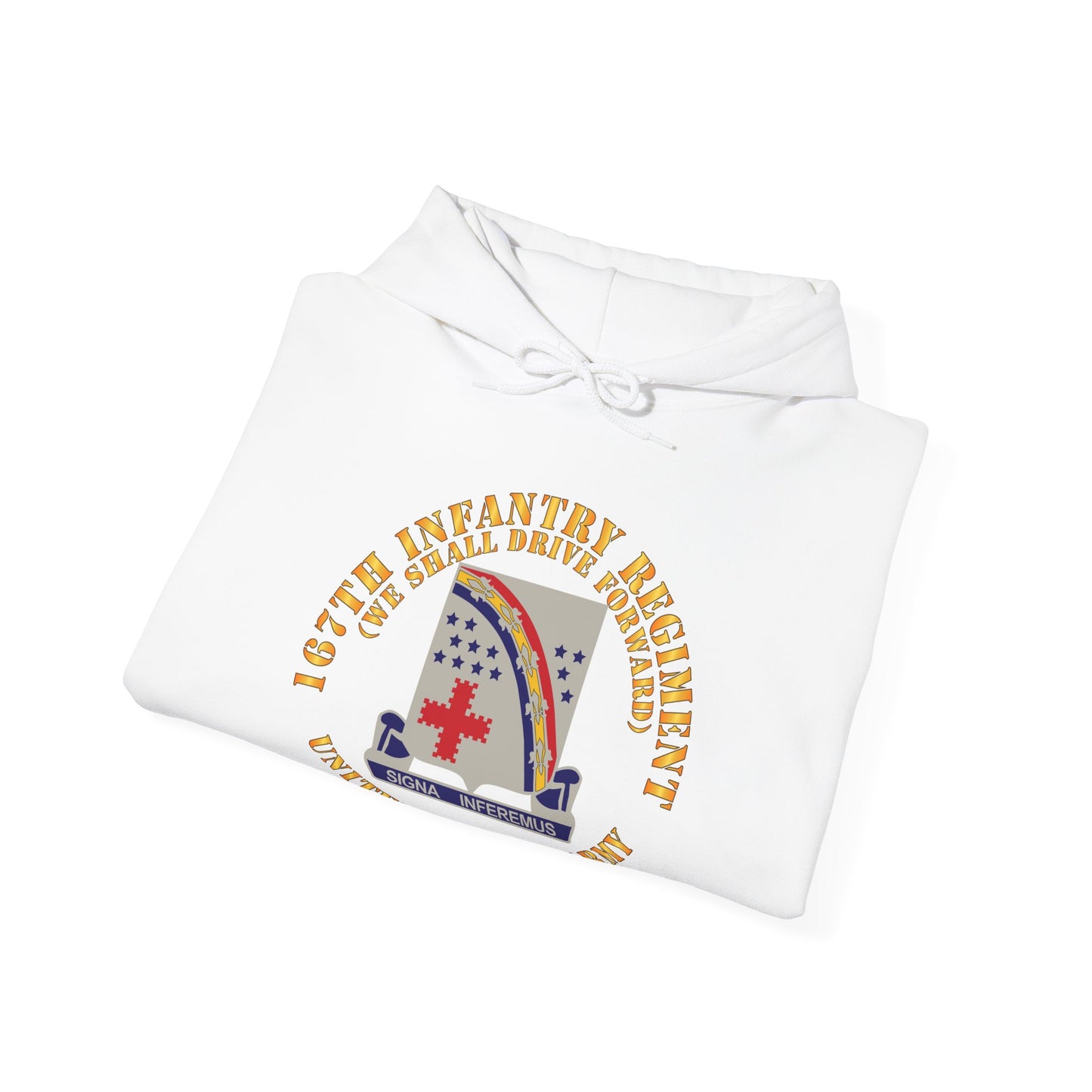 Unisex Heavy Blend™ Hooded Sweatshirt - Army -167th Infantry Regiment - We shall Drive Forward - DUI  X 300