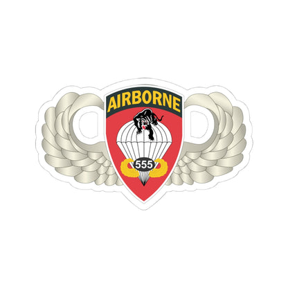Airborne badge with wings on a white background