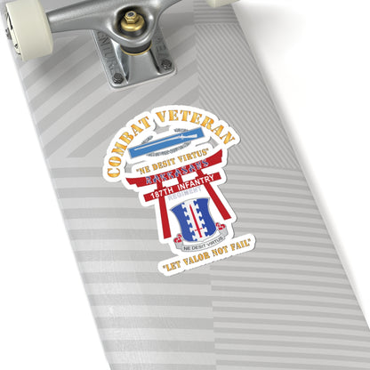 Kiss-Cut Stickers - Army - Combat Veteran - 187th Infantry Regiment - Torii, Rakkasans, Let Valor Not Fail, English, Latin w CIB X 300