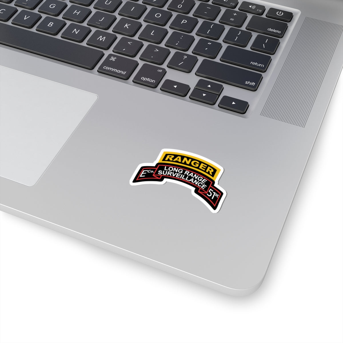 Kiss-Cut Stickers - Army - Airborne Ranger - E Company- 51st Infantry (Ranger) w Ranger Tab