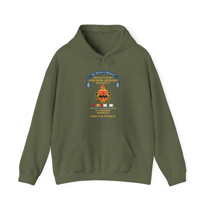 Unisex Heavy Blend™ Hooded Sweatshirt - 8th Infantry Division Scroll - 3rd Bn, 16th Field Artillery Regiment - Baumholder Germany - Cold War Vet w COLD SVC X 300