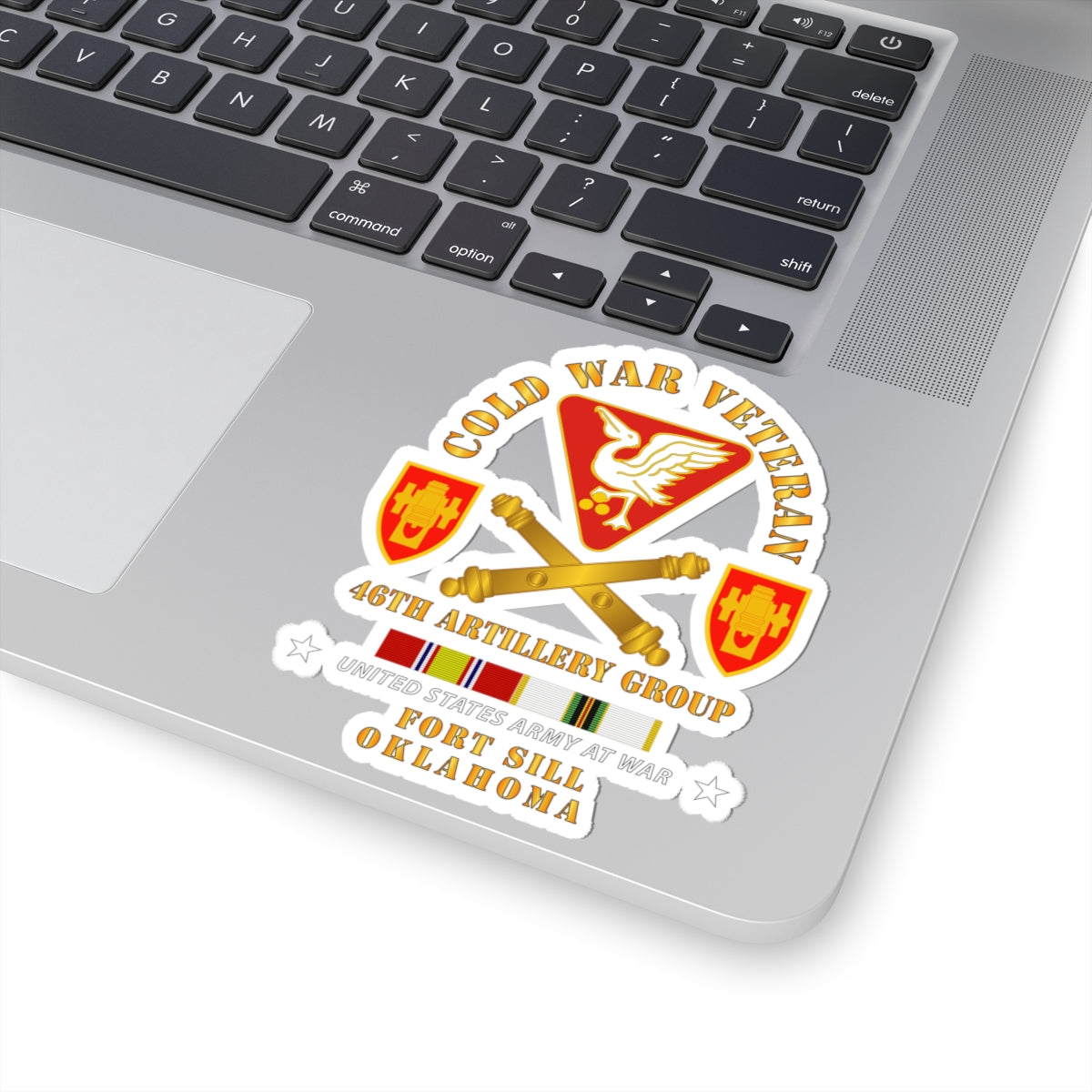 Kiss-Cut Stickers - Army - Cold War Vet - 46th Artillery Group - Fort Sill, OK w COLD SVC