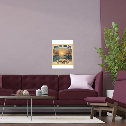 Indoor and Outdoor Silk Posters - During the War of 1812, Commandant Perry’s American freshwater fleet takes on the Royal Navy in the Battle of Lake Erie