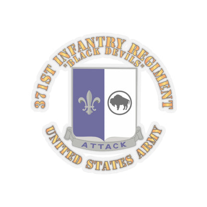 Kiss-Cut Stickers - Army - 371st Infantry Regiment - DUI (V0) - Black Devils