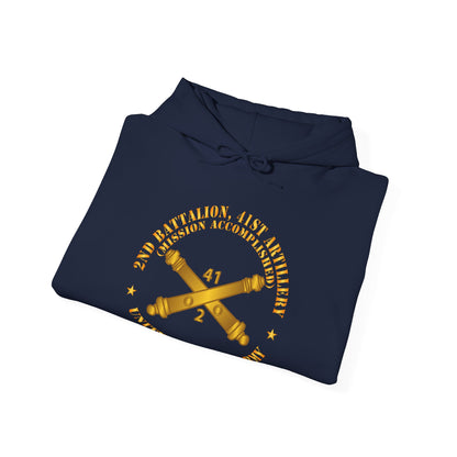 Unisex Heavy Blend™ Hooded Sweatshirt - Army - 2nd Bn 41st Artillery - Mission Accomplished - US Army  w Branch X 300