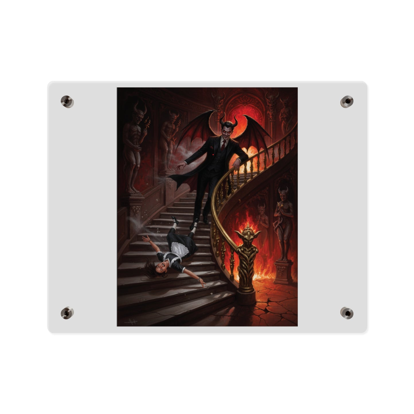 Acrylic Wall Art Panel - devil and maid