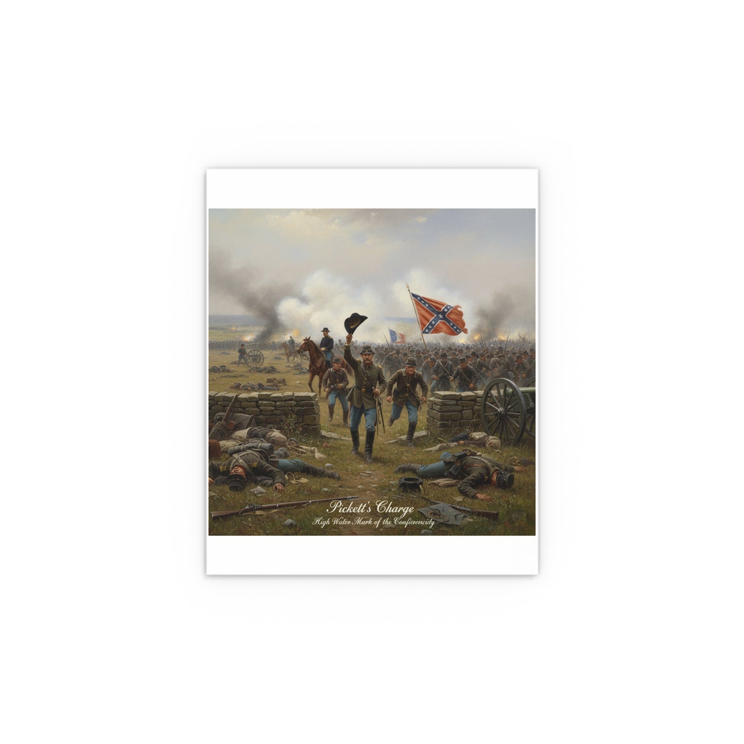 Indoor and Outdoor Silk Posters - Picketts Charge with Hat