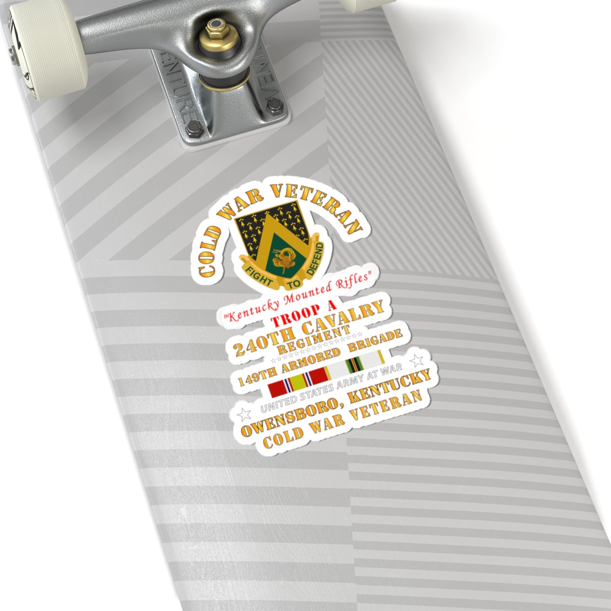 Kiss-Cut Stickers - Army - Cold War Vet -  Troop A, 240th Cavalry Regiment - Owensboro, Kentucky w COLD SVC