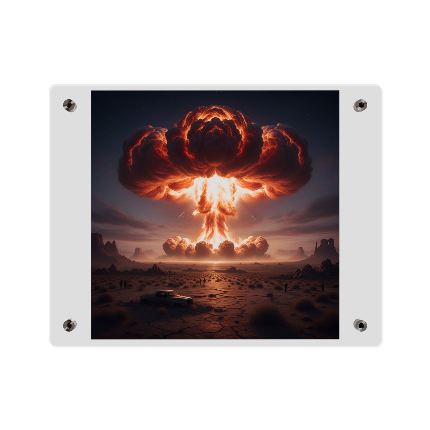 Acrylic Wall Art Panel - Atomic Blast in the desert