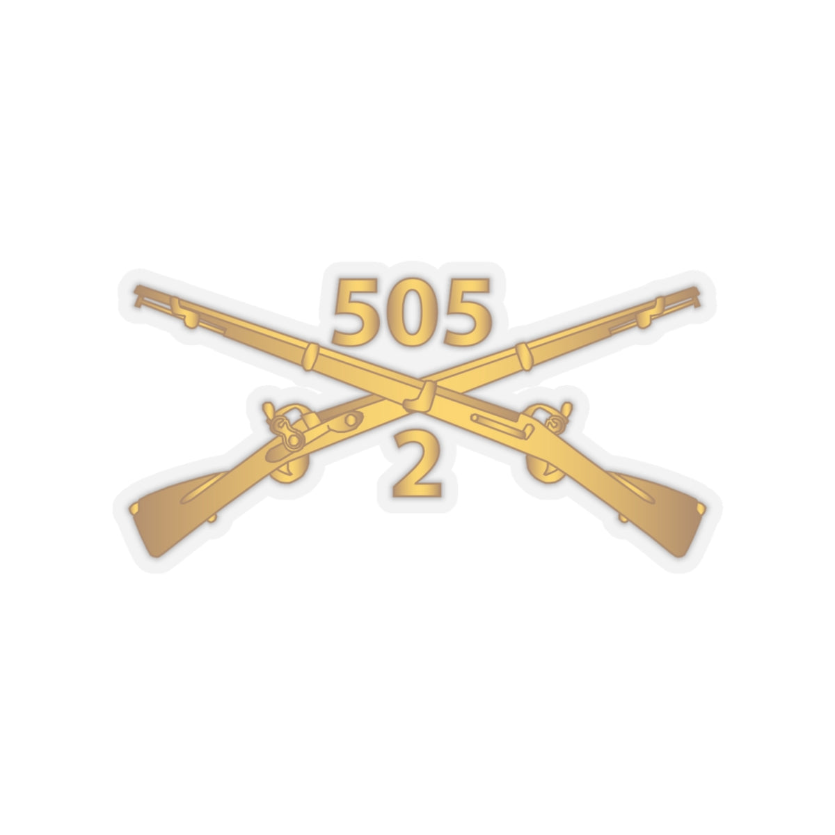 Kiss-Cut Stickers - Army -  2nd Bn, 505th Infantry Regiment Branch wo Txt