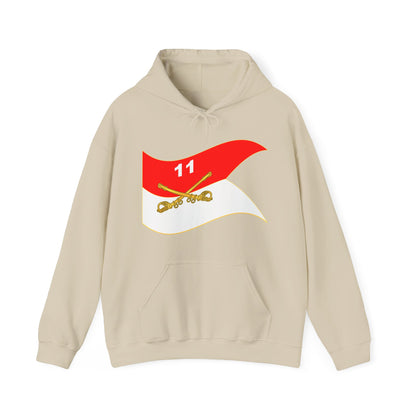 Unisex Heavy Blend™ Hooded Sweatshirt - Army - 11th Armored Cavalry Regiment Guidon Waving X 300