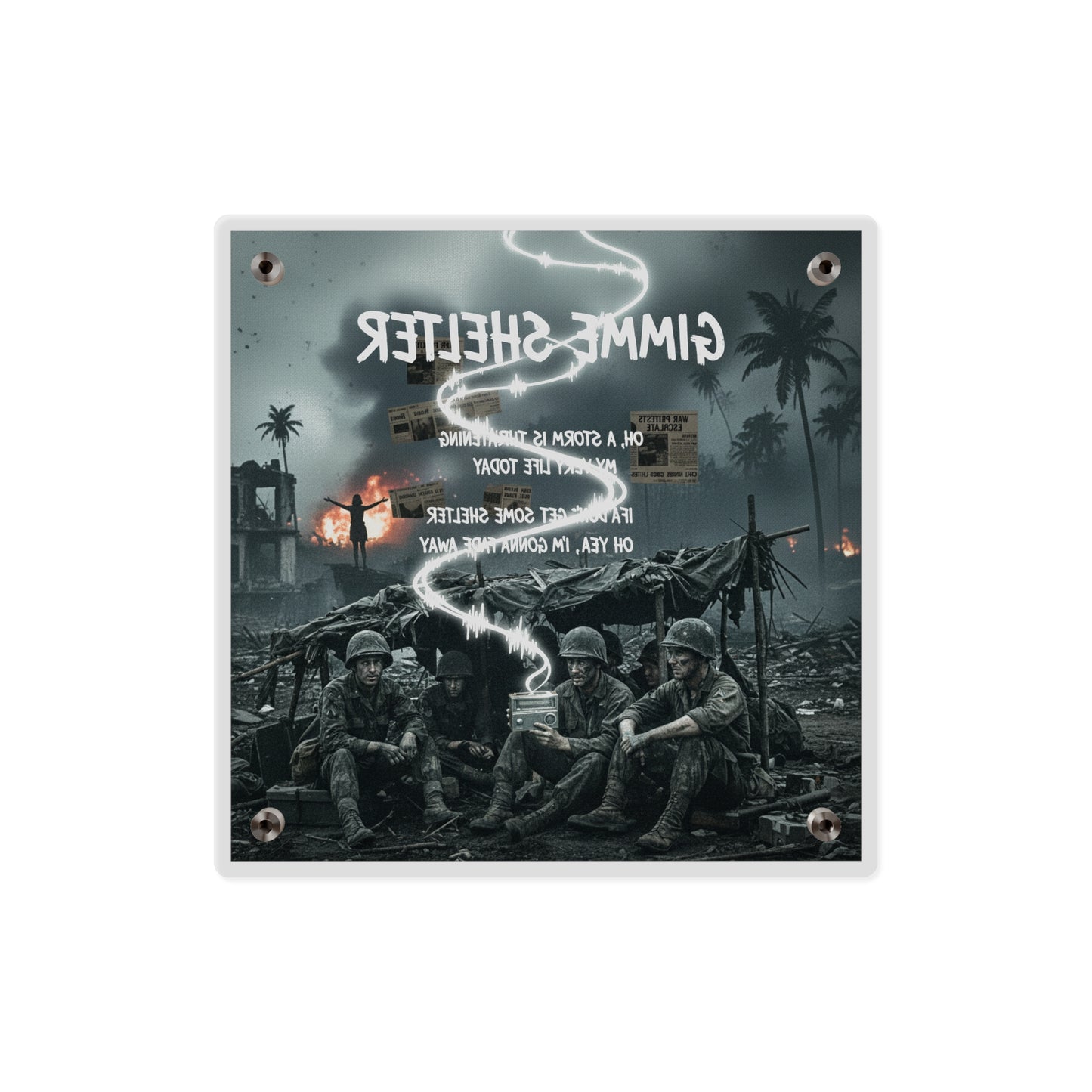 Acrylic Wall Art Panel - Giveme Shelter X 2024