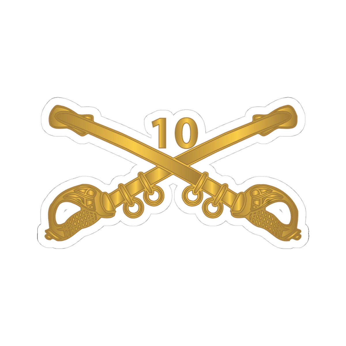 Kiss-Cut Stickers - Army - 10th Cavalry Branch wo Txt