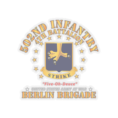 Kiss-Cut Stickers - Army - 4th Battalion 502nd Infantry - Berlin Brigade X 300