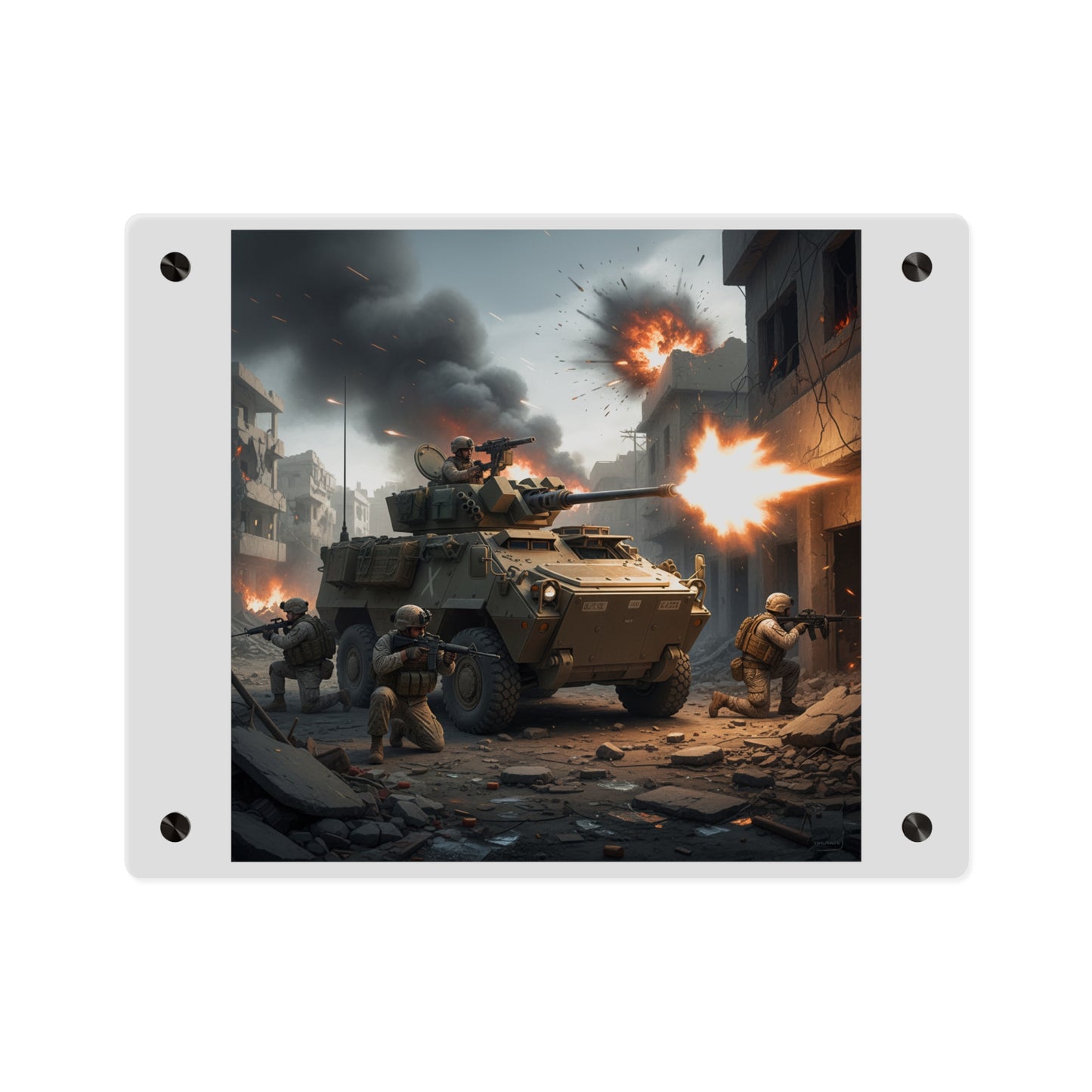 Acrylic Wall Art Panel - Marine LAV in support of the 2nd Battle of Fallujah