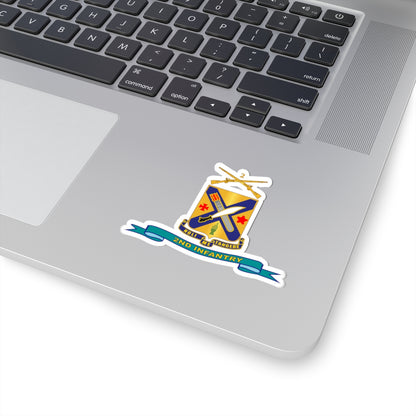 Kiss-Cut Stickers - Army - 2nd Infantry Regiment  w Br - Ribbon