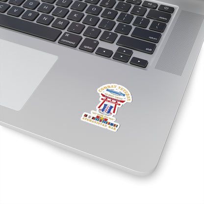 Kiss-Cut Stickers - Army - Combat Veteran - 187th Infantry Regiment - Torii, Rakkasans, Let Valor Not Fail, English, Latin w CIB w AFGHAN SVC