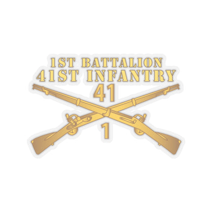 Kiss-Cut Stickers - Army - 1st Bn 41st  Infantry X 300 - Hat