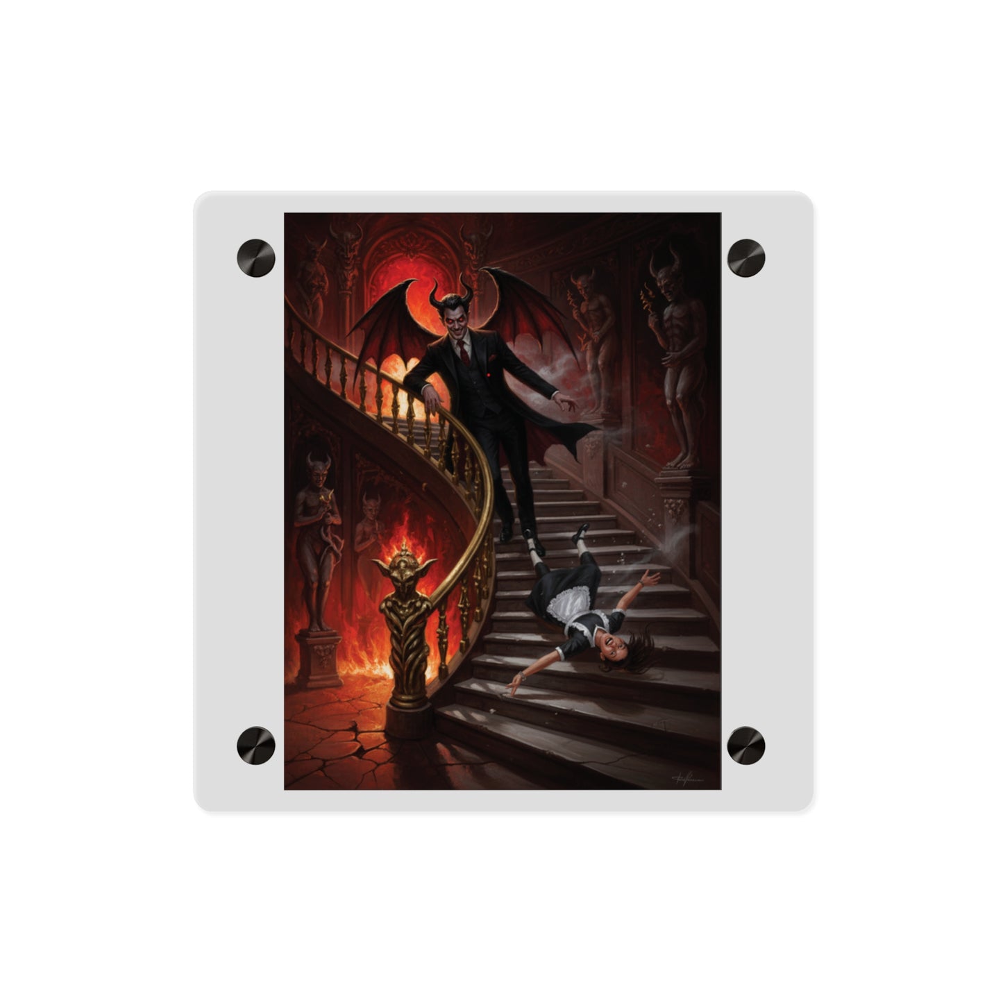 Acrylic Wall Art Panel - devil and maid