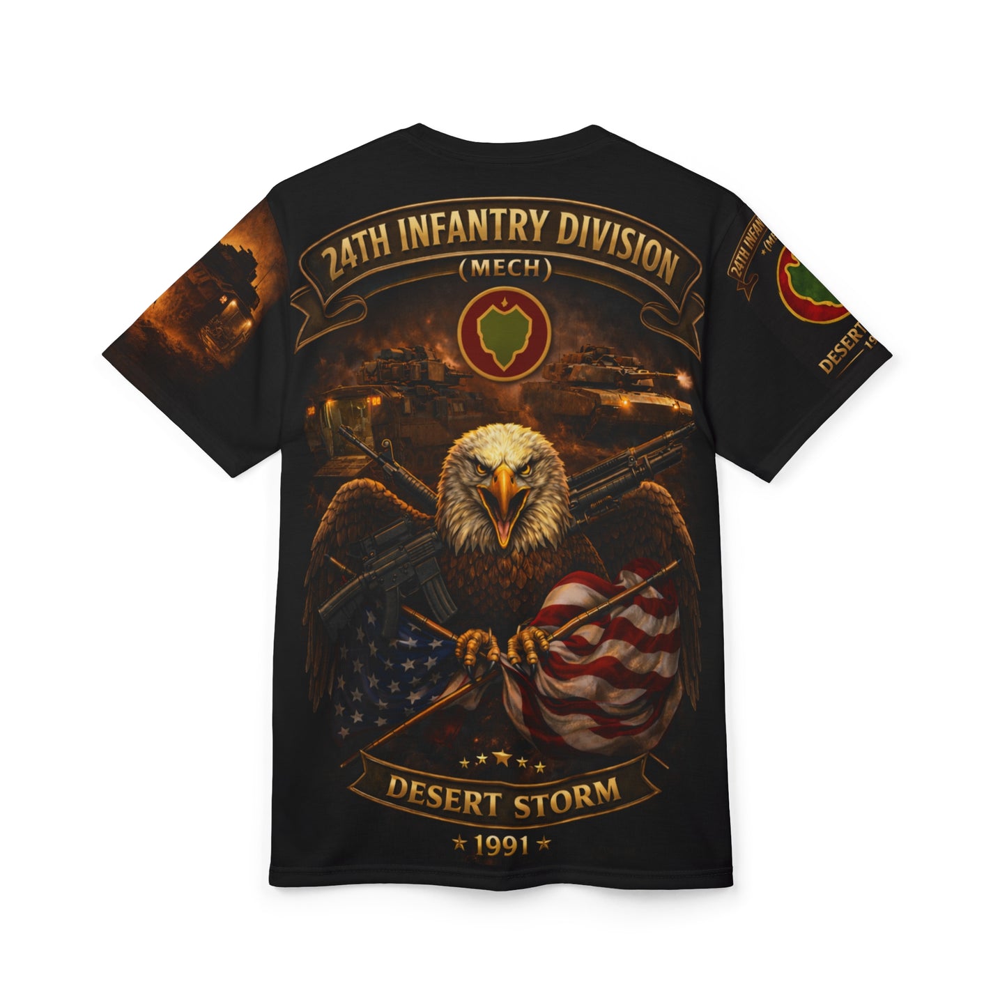 24th Infantry Division "Deep Inside Iraq" Tribute Tee — Operation Desert Storm