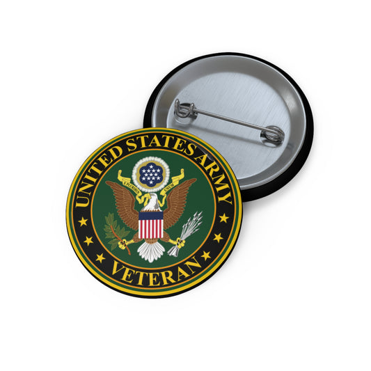 Army Veteran Pin Buttons