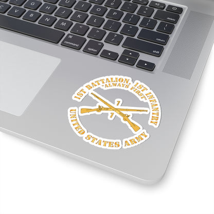 Kiss-Cut Stickers - Army - 1st Battalion, 1st Infantry Regiment Branch - Always First - US Army X 300