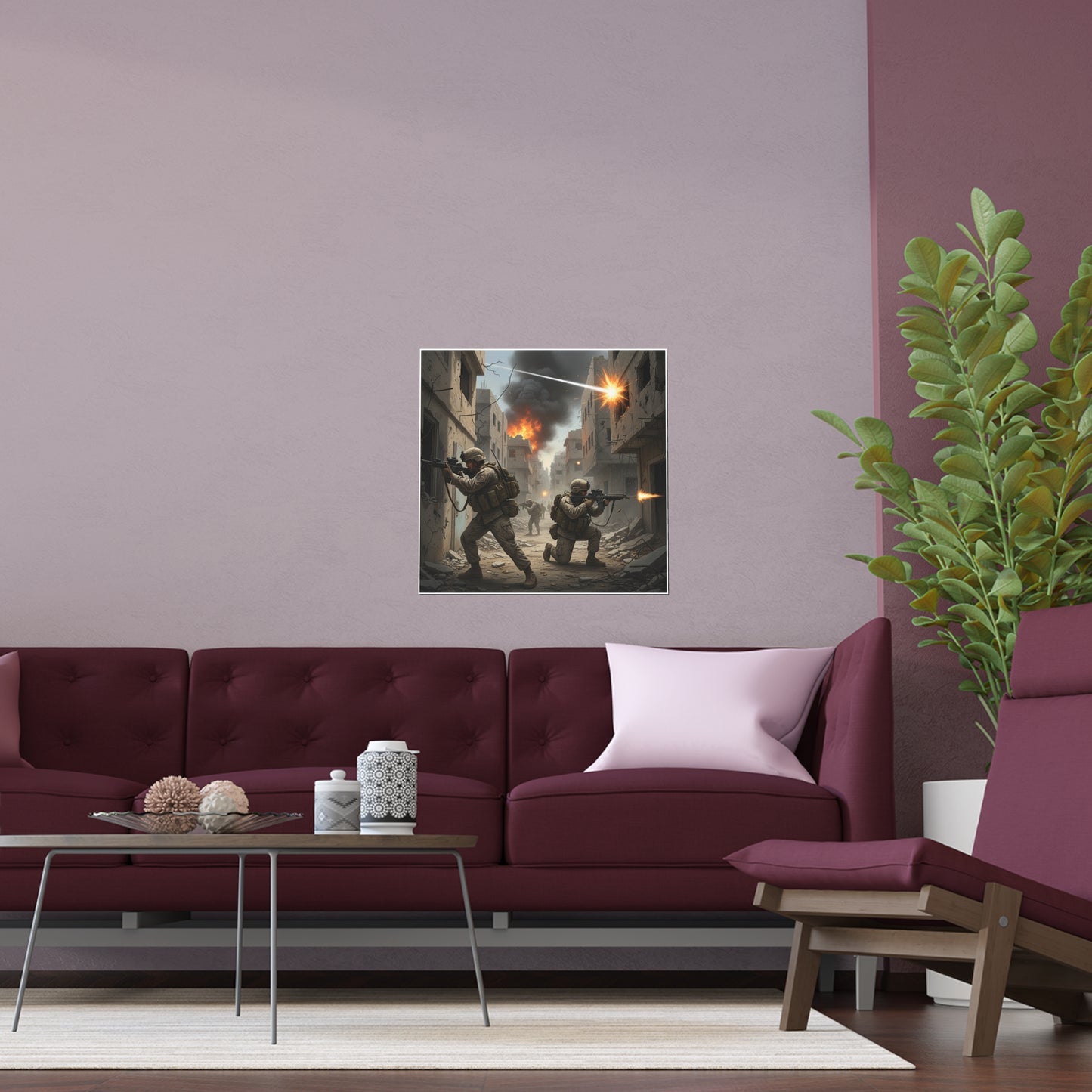 Indoor and Outdoor Silk Posters - Marines in  the 2nd Battle of Fallujah