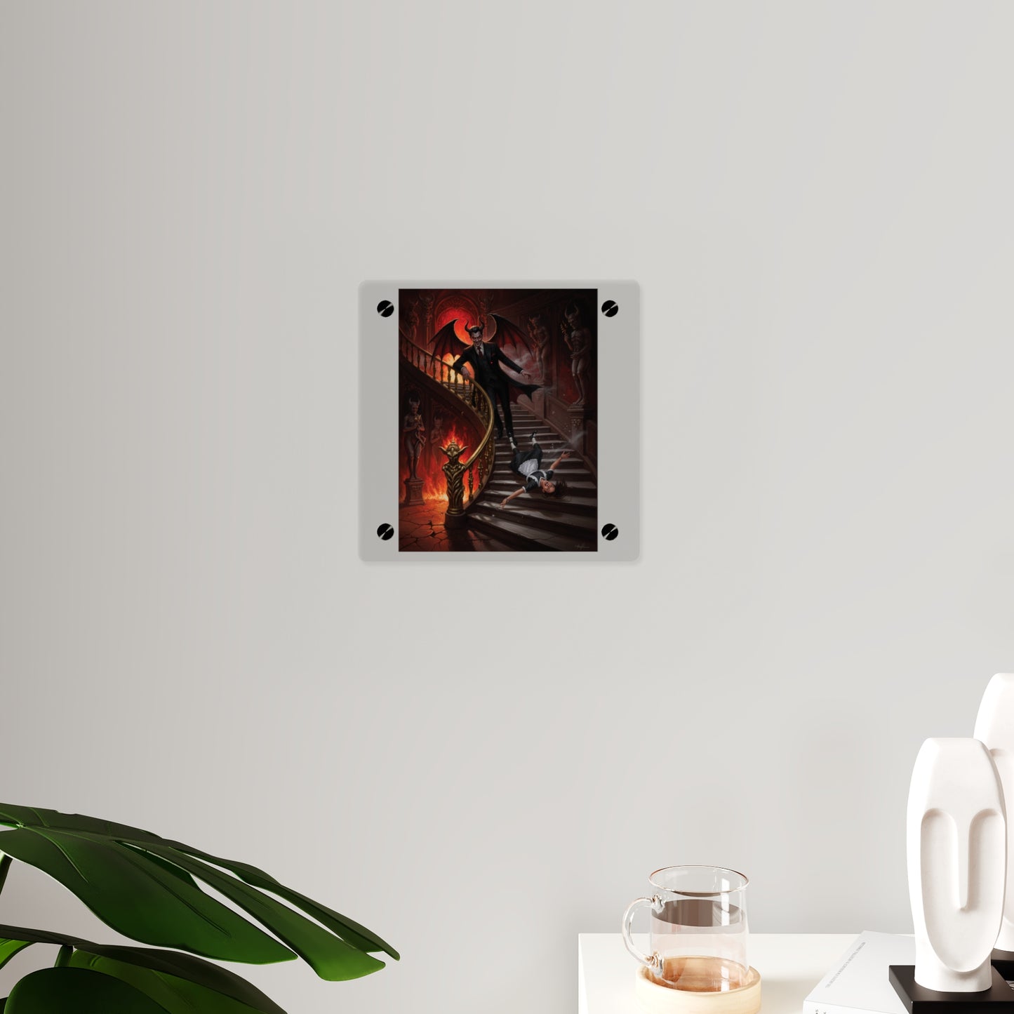Acrylic Wall Art Panel - devil and maid
