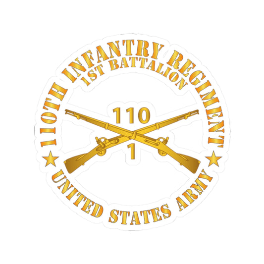 Kiss-Cut Stickers - Army - 1st Battalion, 110th Infantry Regiment - Br  X 300