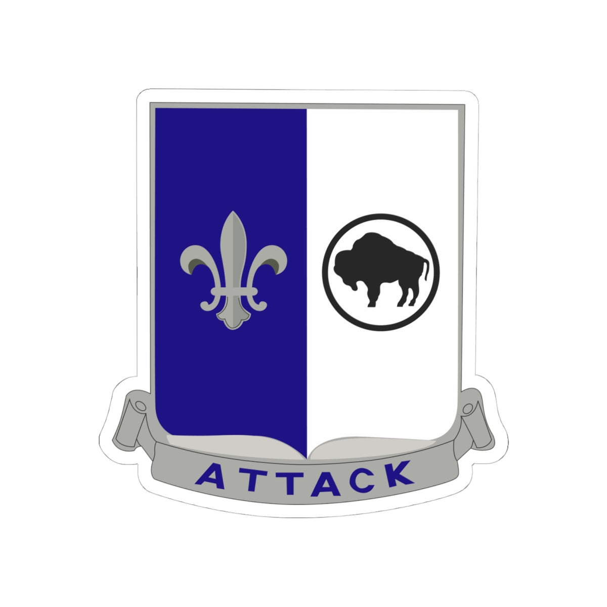 Kiss-Cut Stickers - Army - 371st Infantry Regiment - DUI (V0) wo Txt