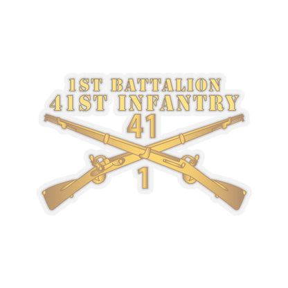 Kiss-Cut Stickers - Army - 1st Bn 41st  Infantry X 300 - Hat