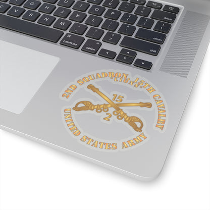 Kiss-Cut Stickers - Army -  2nd Squadron, 15th Cavalry - Lions w Br