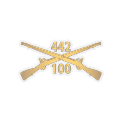 Kiss-Cut Stickers - Army - 100th Infantry Battalion, 442nd Infantry Regiment - wo Txt w Br X 300