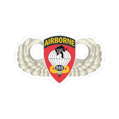 Airborne badge with wings on a white background