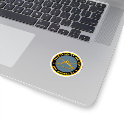 Kiss-Cut Stickers - Army - 25th Infantry Regiment - Fort Missoula, MT - Buffalo Soldiers w Inf Branch V1