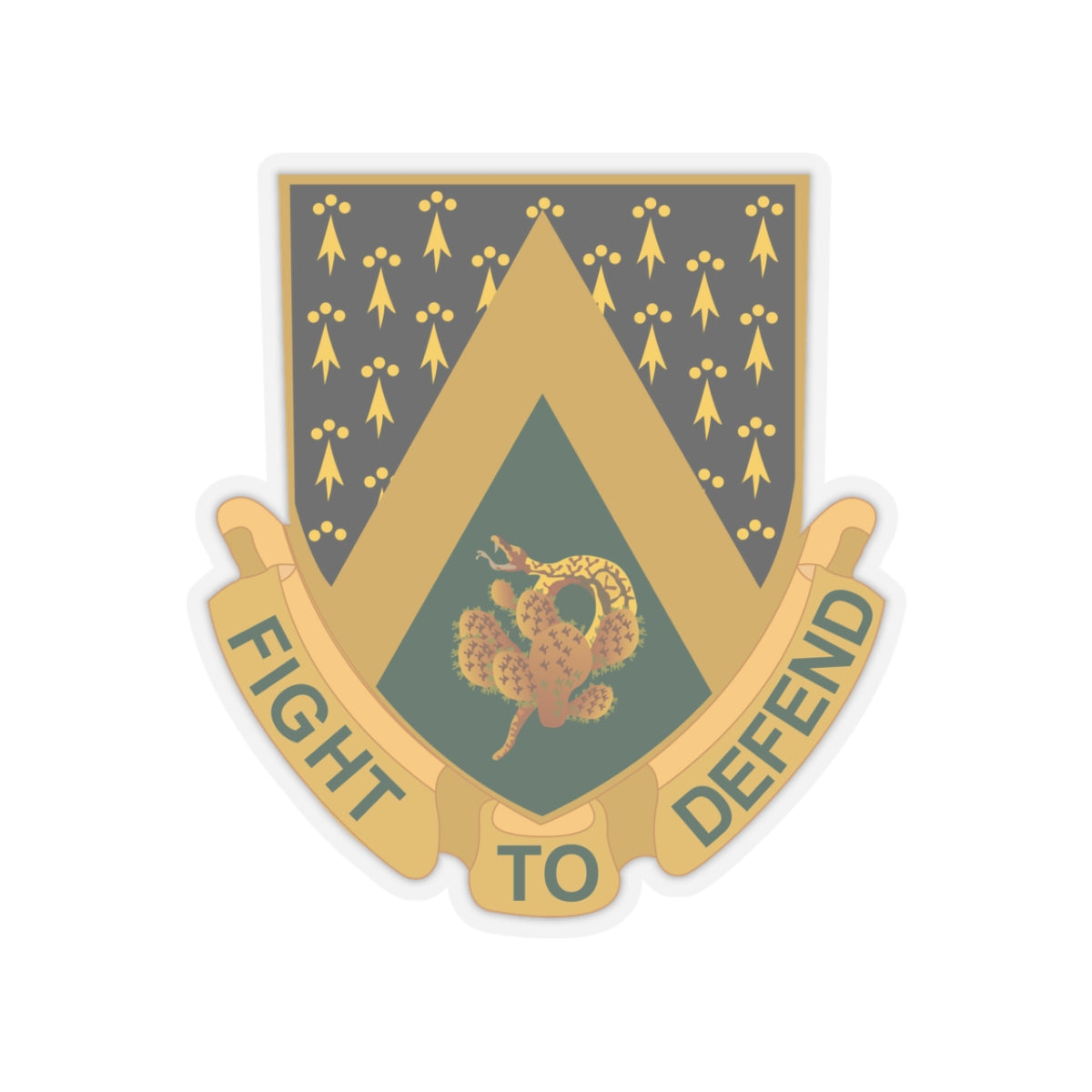 Kiss-Cut Stickers - Army  - 240th Cavalry Regiment DUI wo Txt X 300