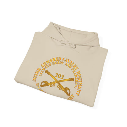 Unisex Heavy Blend™ Hooded Sweatshirt - Army - 1st Squadron, 303rd Armored Cavalry Regiment Branch - Always Ready and Fearless - US Army X 300