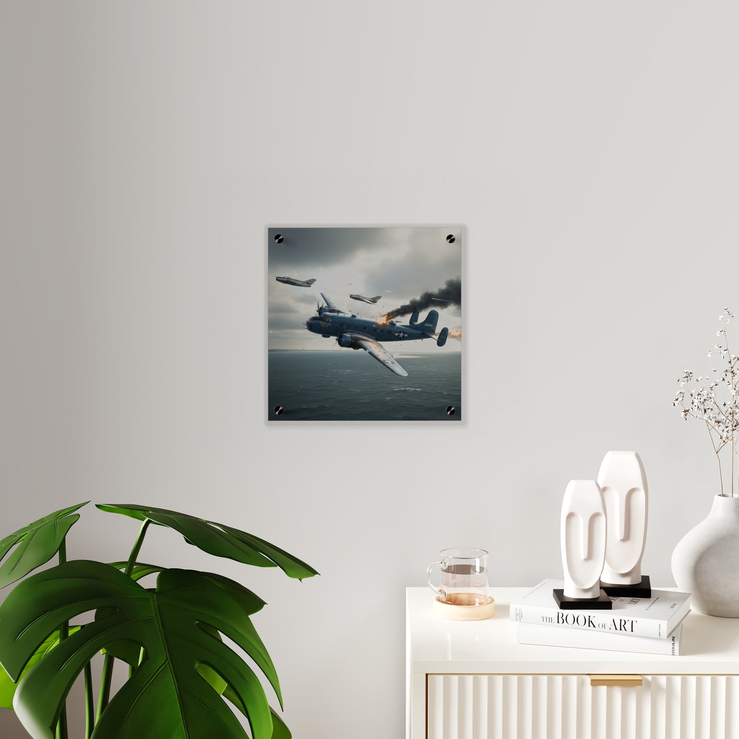 Acrylic Wall Art Panel - April 8, 1950, Baltic Sea - Latvia Soviet fighters shot down a U.S. Navy PB4Y-2 - Liberator - Cold War