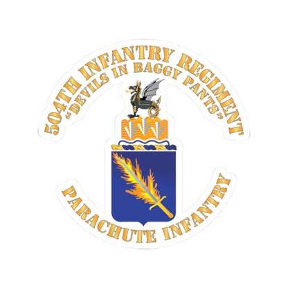Kiss-Cut Stickers - Army - COA - 504th Infantry Regiment