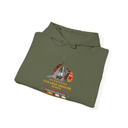Unisex Heavy Blend™ Hooded Sweatshirt - Army -  1st Bn, 32nd FAR, Hanau, Germany, MGM 52 - Lance - COLD X 300