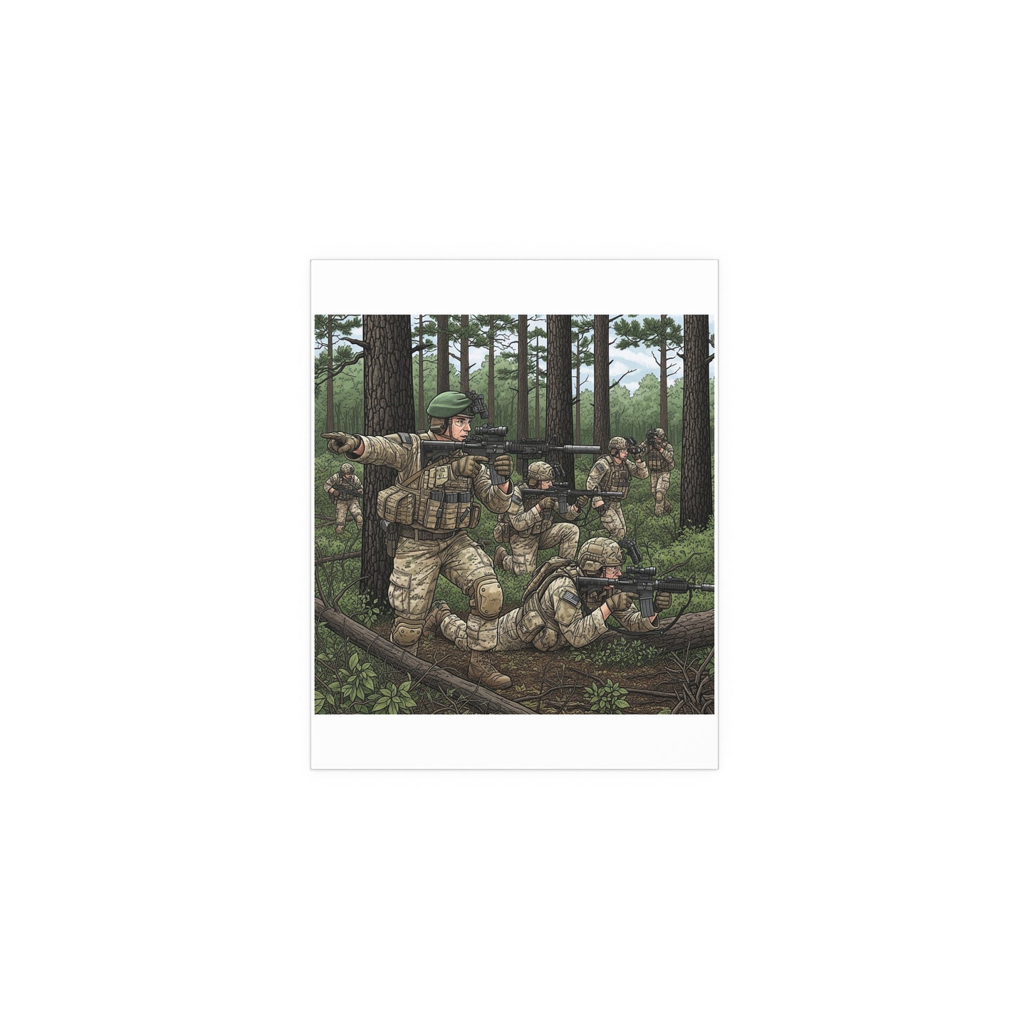 Indoor and Outdoor Silk Posters - Special Forces training at McKall