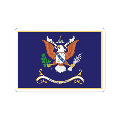 Kiss-Cut Stickers - Army - Regimental Colors - 8th Infantry Regiment  - PATRIAE FIDELITAS - Flag w Fringe X 300