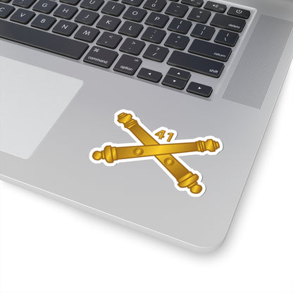 Kiss-Cut Stickers -  Army - 41st Artillery Regiment  w Branch X 300