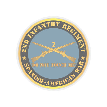 Kiss-Cut Stickers - Army - 2nd  Infantry Regiment Branch - Do Not Touch Me -  Spanish-American War