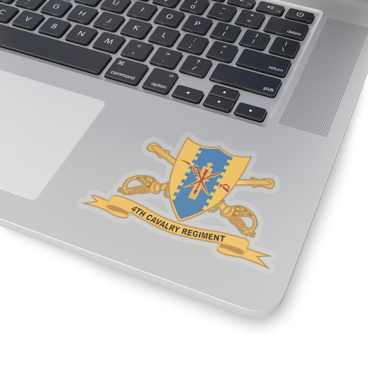 Kiss-Cut Stickers - Army - 4th Cavalry Regiment w Br - Ribbon
